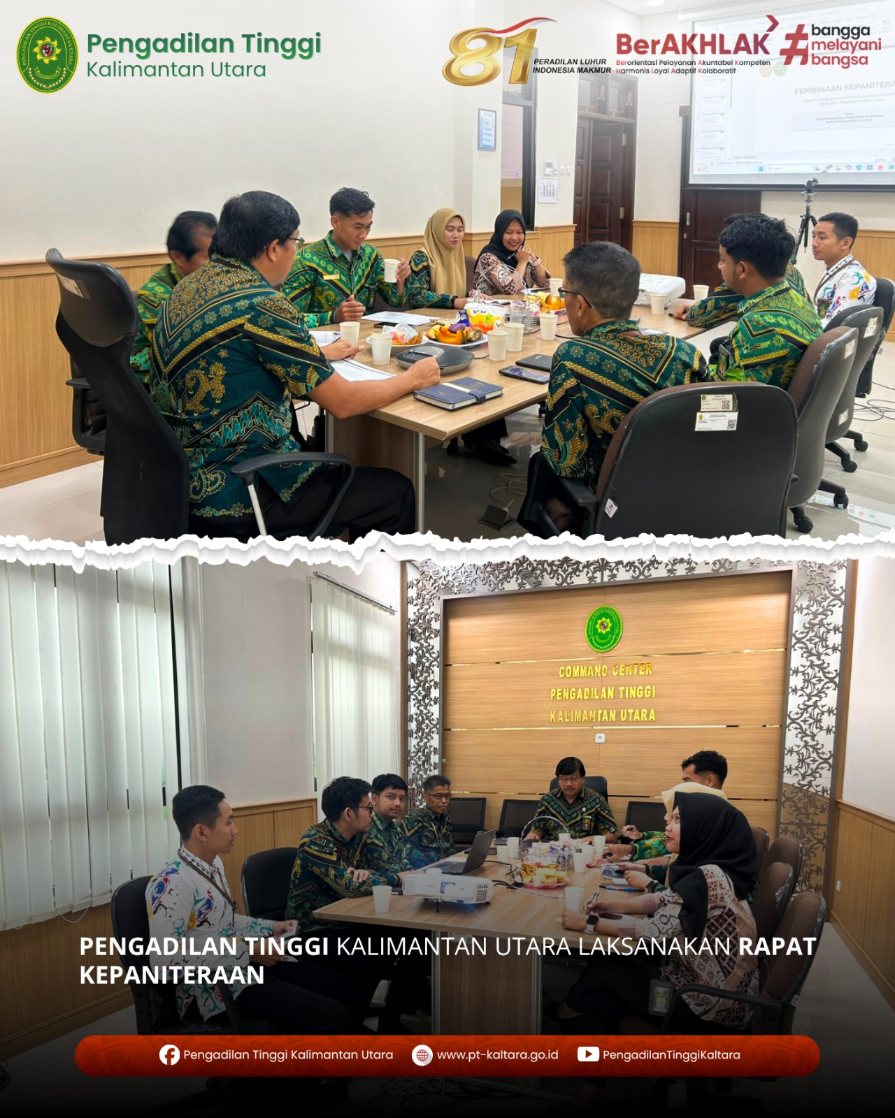 PENGADILAN TINGGI KALIMANTAN UTARA LAKSANAKAN RAPAT KEPANITERAAN