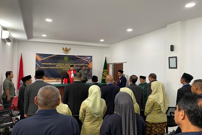 PELANTIKAN PANITERA PENGADILAN TINGGI KALIMANTAN UTARA BAPAK SUPRIADY, S.H.