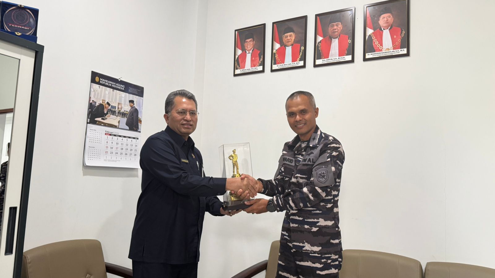 Komandan Kodaeral XIII Bersilaturahmi ke Pengadilan Tinggi Kalimantan Utara