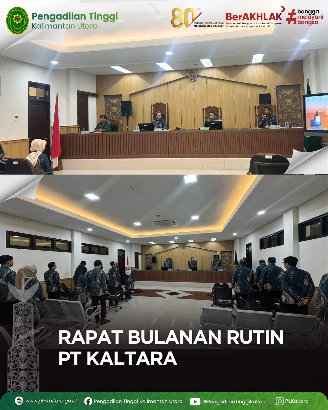 PENGADILAN TINGGI KALIMANTAN UTARA MELAKSANAKAN RAPAT DINAS BULANAN BULAN MEI